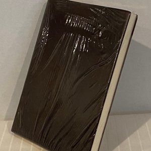 DKNY NYC Leather Bound Notebook-Black pages-Mahoghany Brown-Sketch-Journal-Notes